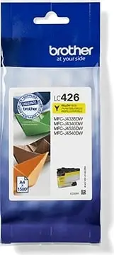 kartush bojë Brother LC-426Y rendiment 1500 faqe, verdhë