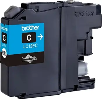 Patronë boje Brother LC-12EC, Cyan, origjinal, kapacitet 1200 faqe