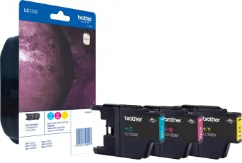 Kasetë boje, Brother, LC1220RBWBP multipack 3 copë, blister, cyan magenta yellow
