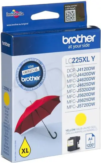 Fishek ngjyre origjinal Brother LC225XLY, për MFC-J/DCP-J, i verdhë