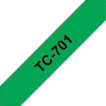 Shirit ngjyre për printer Brother Schriftband TC-701 - TC701, i zi/i gjelbër