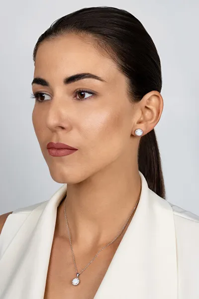 Set vathë dhe qafore Brilio Silver SET254W, të kaltër/argjendtë - 5