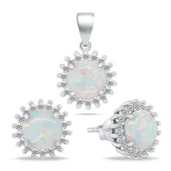Set vathë dhe qafore Brilio Silver SET254W, të kaltër/argjendtë
