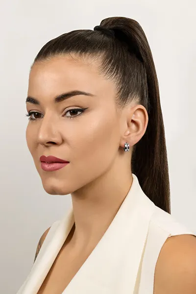 Vathё Brilio Silver Hoop EA214W - 3