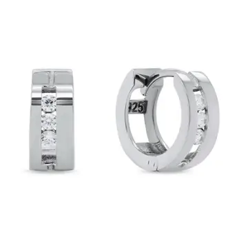 Vathё Brilio Silver Hoop EA214W