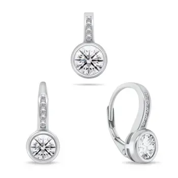 Set bizhuteri Brilio Silver SET201W - vathë + varëse