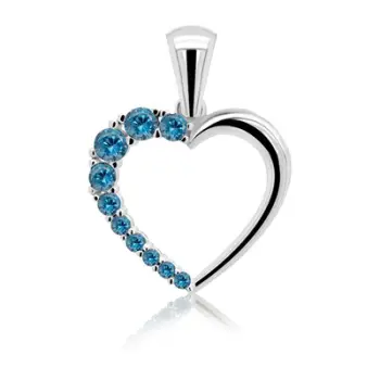 Pendant për femra Brilio Silver, e kaltër