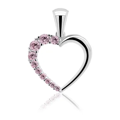 Pendant për qafore Brilio Silver, e argjendtë/rozë - 1