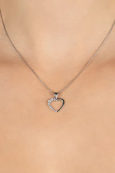 Pendant për qafore Brilio Silver, e argjendtë/rozë - 2