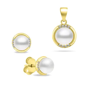 Set aksesorë për femra Brilio Silver sBS4622, të artë