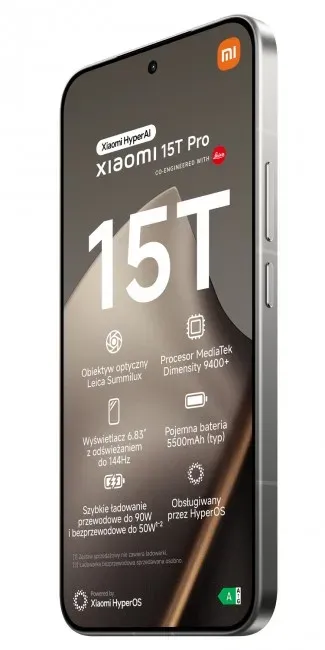 Celular Xiaomi 15T Pro, 6.83", 12/1024GB, i hirtë - 3