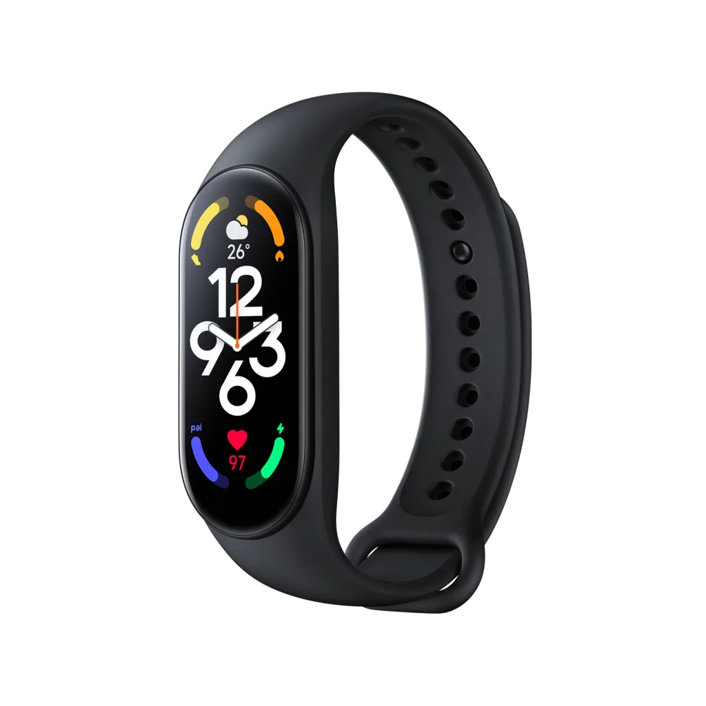 Orë e mençur Xiaomi mi band 7, 1.62' bluetooth, Amoled 180mah, e zezë - 1