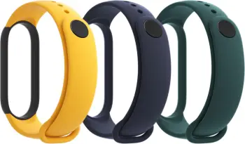 Rrip Xiaomi për Mi Band 5, 3 copa, i kaltër/verdhë/gjelbër