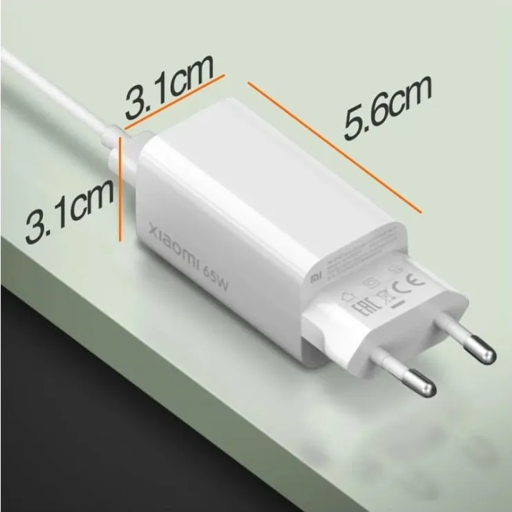 Karikues Xiaomi Mi Charge Type-C Fast Charge 65W, i bardhë - 3