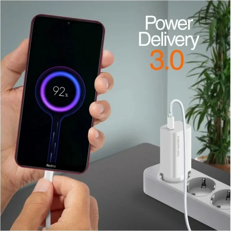 Karikues Xiaomi Mi Charge Type-C Fast Charge 65W, i bardhë - 5