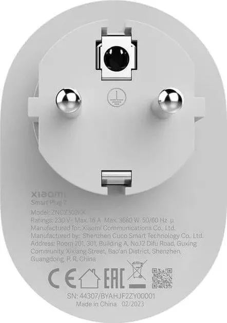 Prizë smart Xiaomi Mi Smart Plug 2, WiFi, kontroll nga telefoni, e bardhë - 6