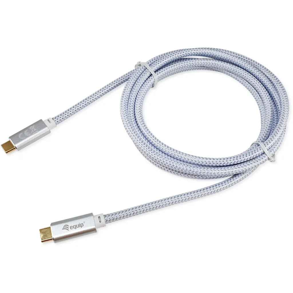 Kabllo USB Equip USB-C 3.2 në USB-C (St/St) / 3.00m / 5A / 4K@60Hz – Bardhë - 1