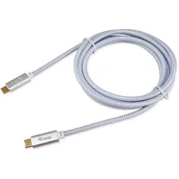 Kabllo USB Equip USB-C 3.2 në USB-C (St/St) / 3.00m / 5A / 4K@60Hz – Bardhë