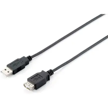 Kabëll zgjatës USB 2.0 Equip 5m, USB A mashkull/femër, i zi