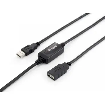 Kabllo zgjatëse USB 2.0 aktive Equip 10m, USB A mashkull/femër, e zezë