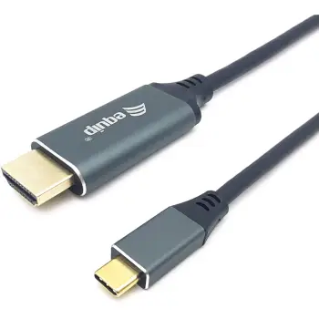 Kabllo USB-C në HDMI Equip 3m, 4K/60Hz, ngjyrë hiri/zezë