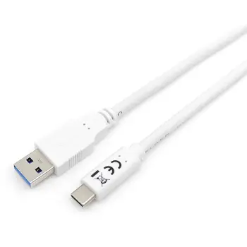 Kabëll USB Equip USB 3.2 Gen 1 Type-C në A, 1m, i bardhë