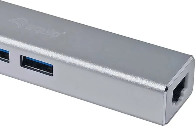 USB-C hub Equip 133481, 3 porte USB 3.0, Gigabit Ethernet, alumini, silver - 4