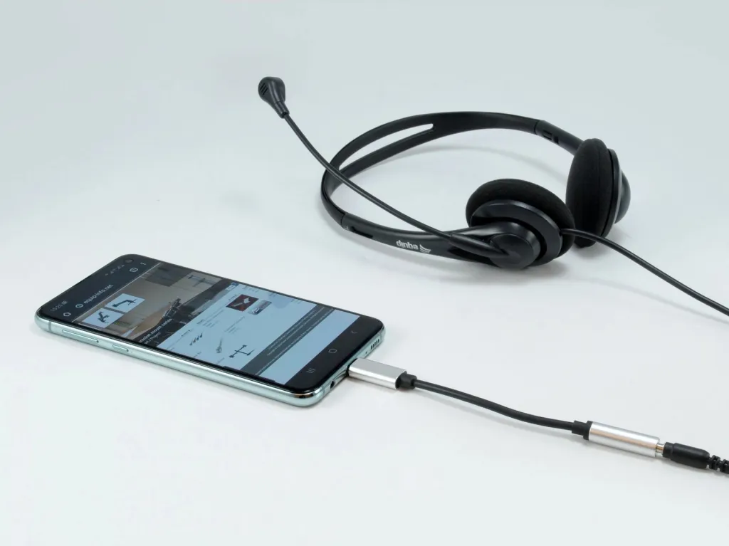 Adapter USB-C në 3.5mm Equip, 0.15m, i zi, argjendtë - 3