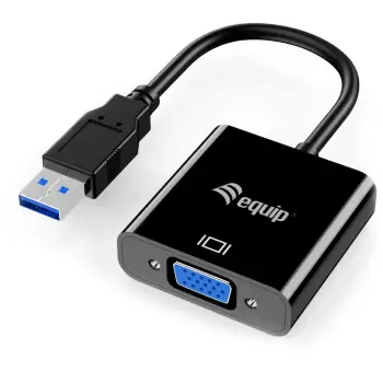 Adapter USB 3.0 në VGA Equip 133384, 1920x1080, i zi