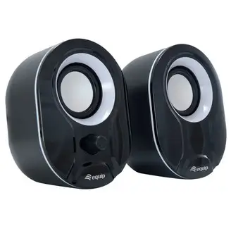 Altoparlantë Equip Compact USB-Powered Stereo Speakers For Laptop/PC – Zezë / Bardhë