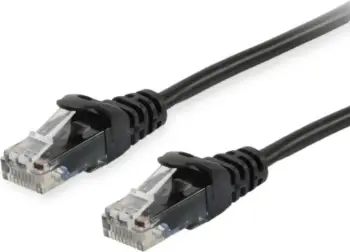 Kabllo rrjeti EQUIP Cat6A 0.25m, RJ-45, e zezë