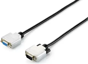 Kabllo VGA zgjatues Equip HD15, 15m, Mashkull-Femër, E zezë, Argjendtë