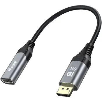 Adapter DisplayPort në HDMI Equip 8K/60Hz, 0.15m, i zi/gri
