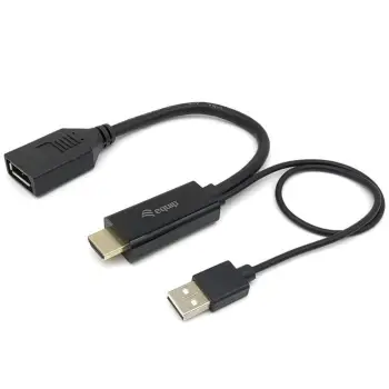 Adapter HDMI në DisplayPort Equip, 0.15 m, HDMI Type A, DisplayPort, i zi