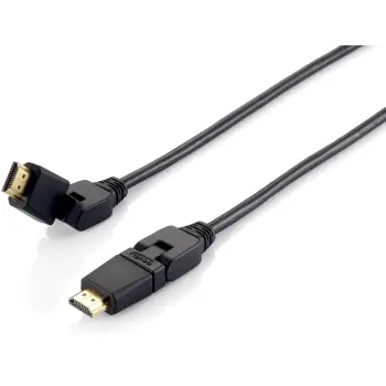 Kabllo HDMI 2.0 Equip 5m, plug rrotullues, e zezë