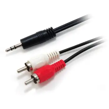 Kabllo audio Equip 3.5mm në 2xRCA, 2.5m, e zezë