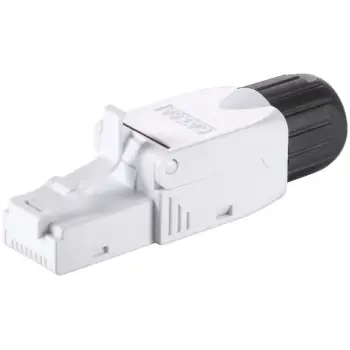 Plug rrjeti RJ45 Cat6 Equip, komplet 5 copë, mashkull, pa vegla, zi/bardhë
