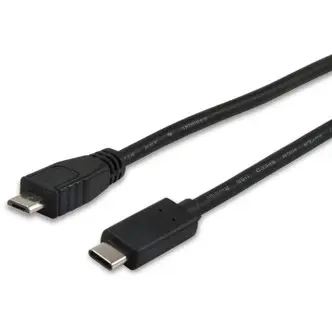 Kabllo USB Equip USB-C (12888407), microUSB, e zezë