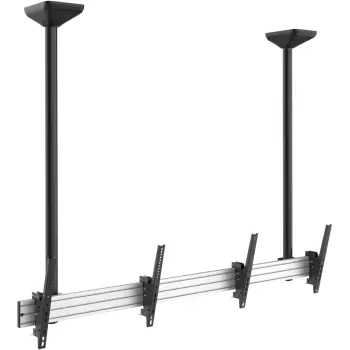 Mbajtëse për TV Equip Deckenhalterung / 45″–55″ / 2 TFT / je 50 kg / 1 Gelenk – Zezë