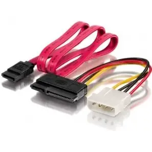 Kabllo energjie SATA Equip 0.65m, Molex 4-pin në SATA 15-pin, multikolor