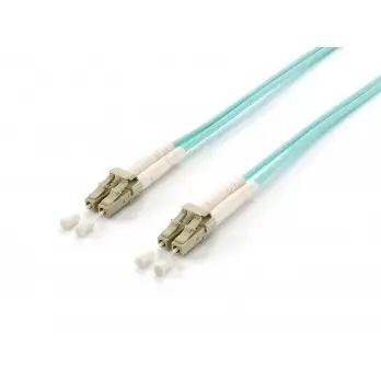 Kabllo për Rrjet Equip LWL Patch Cable LC–LC / 3.00m / Multimode Duplex OM3 / Blu – Polybag
