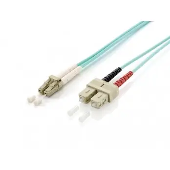 Kabllo për Rrjet Equip LWL Patch Cable LC–SC / 3.00m / Multimode Duplex OM3 / Blu – Polybag