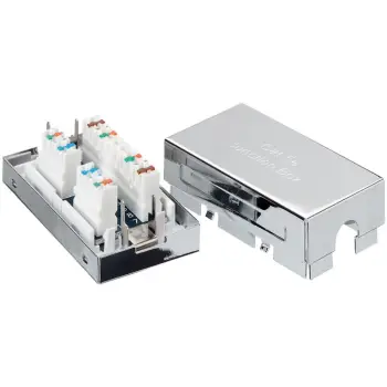 Lidhës kabllor për rrjet Netrack Krone IDC-Krone-IDC, RJ-45, Cat. 5e, i argjendtë