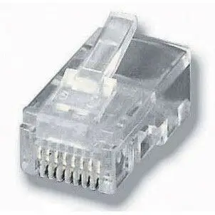 Modular plug EQUIP RJ-45 (8P8C), transparent, për kabllo të sheshtë