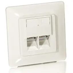 Priz modular rrjeti Equip Cat.5e, 2 porta RJ-45, plastikë, i bardhë