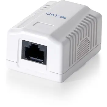 Kutijë sipërfaqësore rrjeti Equip 1-Port, Cat.6, RJ-45, e bardhë