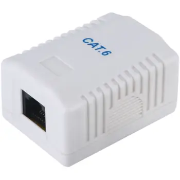 Kutizë rrjeti EQUIP Cat.6, 1 portë RJ-45, e bardhë
