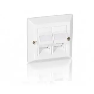 Panel universal EQUIP faceplate 80x80mm, 2 porta, i bardhë