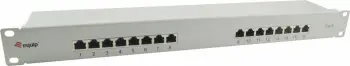 Patch panel rrjeti Equip 16-portë Cat6, 1U, rack, gri