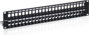 Patch panel Equip 48-port Cat6, 2U, i zi